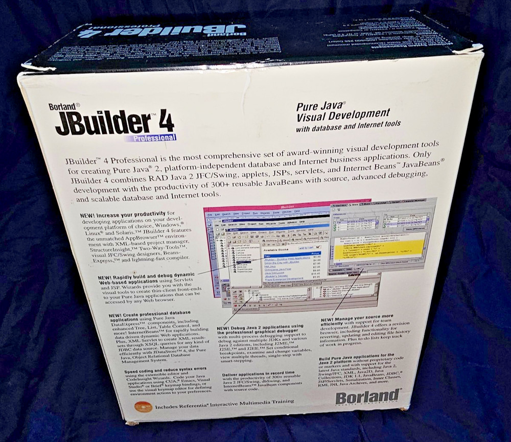 Borland JBuilder 4 Professional + C Builder 4 Delphi 4 COMPLETE SEALED CDs