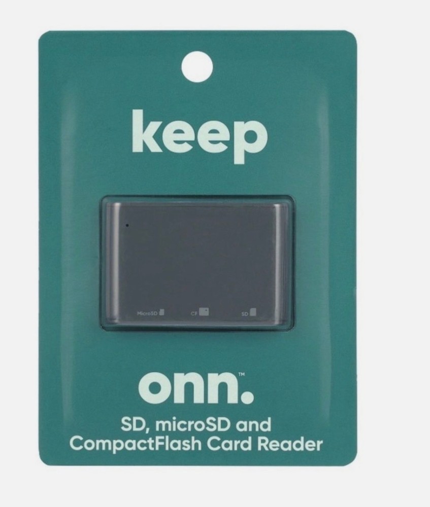 ONN SD, microSD and CompactFlash Card Reader