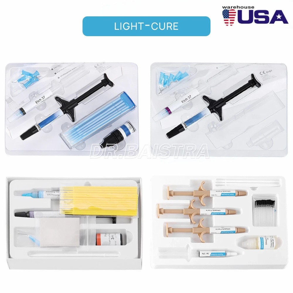 Dental Orthodontic Light Cure Brackets Bonding Adhesive Bonding System 4 Type