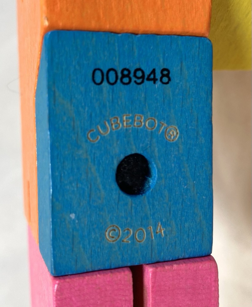Cubebot Areaware by David Weeks Studio Multicolor Wood Cube Puzzle Robot