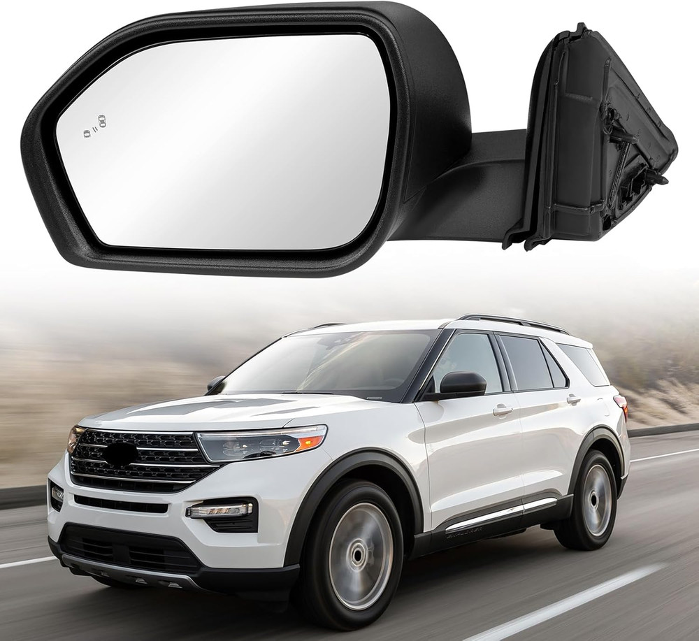 Left Driver Side Mirror Compatible with Ford Explorer 2020-2025, View Mirror wit