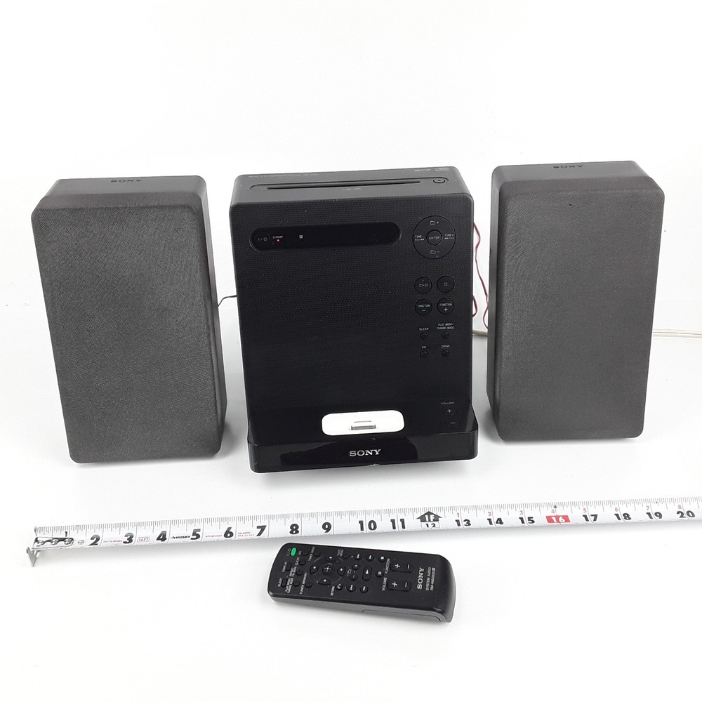 Sony HCD-LX20i CD Player iPhone iPod Dock Stereo Shelf System Remote Bundle Work