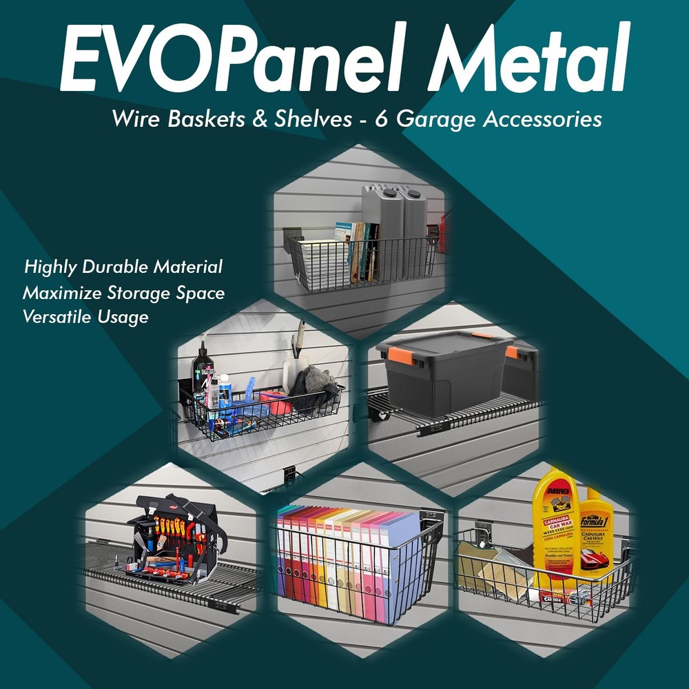EVOpanel Deep Metal Wire Shelf Black EPSHELF-900