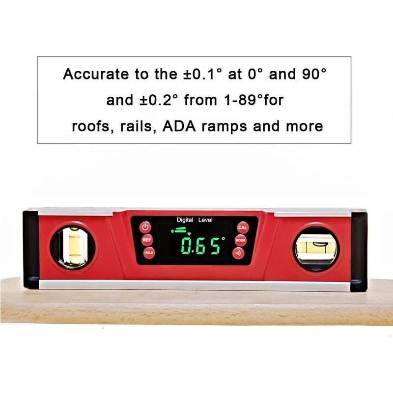 Digital Level Magnetic Inclinometer Protractor W/ LED Display Audio Indicator US