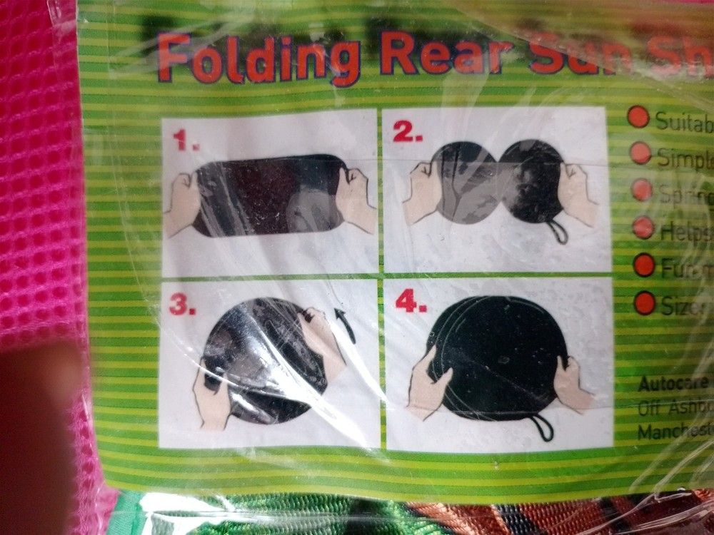 Fun Monkey Design Folding Rear Sun Shade With Suction Cup Mounting