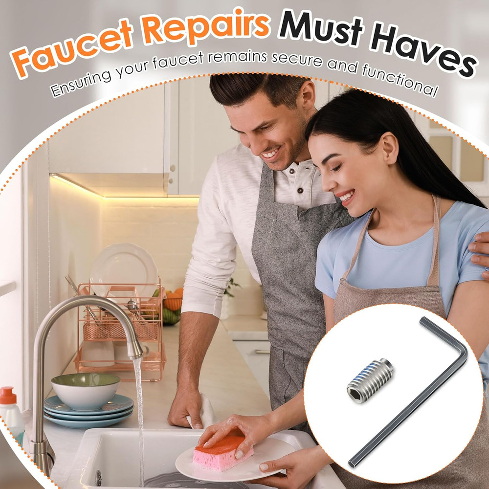 Set Screw Kit Replacement for 155023, Compatible with Moen Single Handle Kitchen
