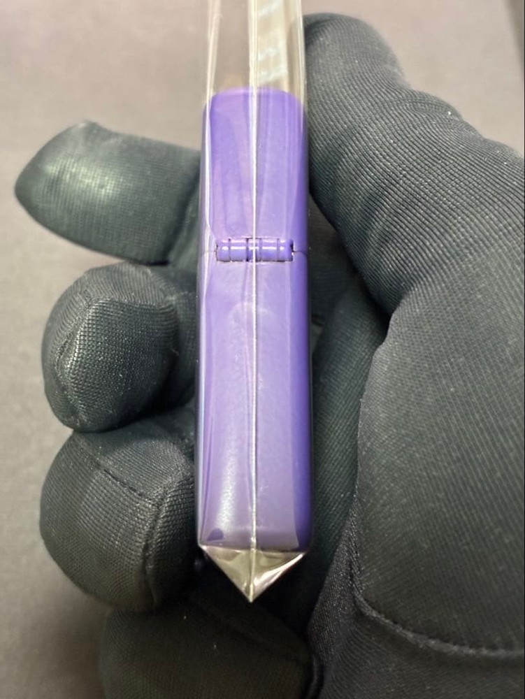 Zippo Purple Simple Model One Sided Processing Lighter Regular Japan