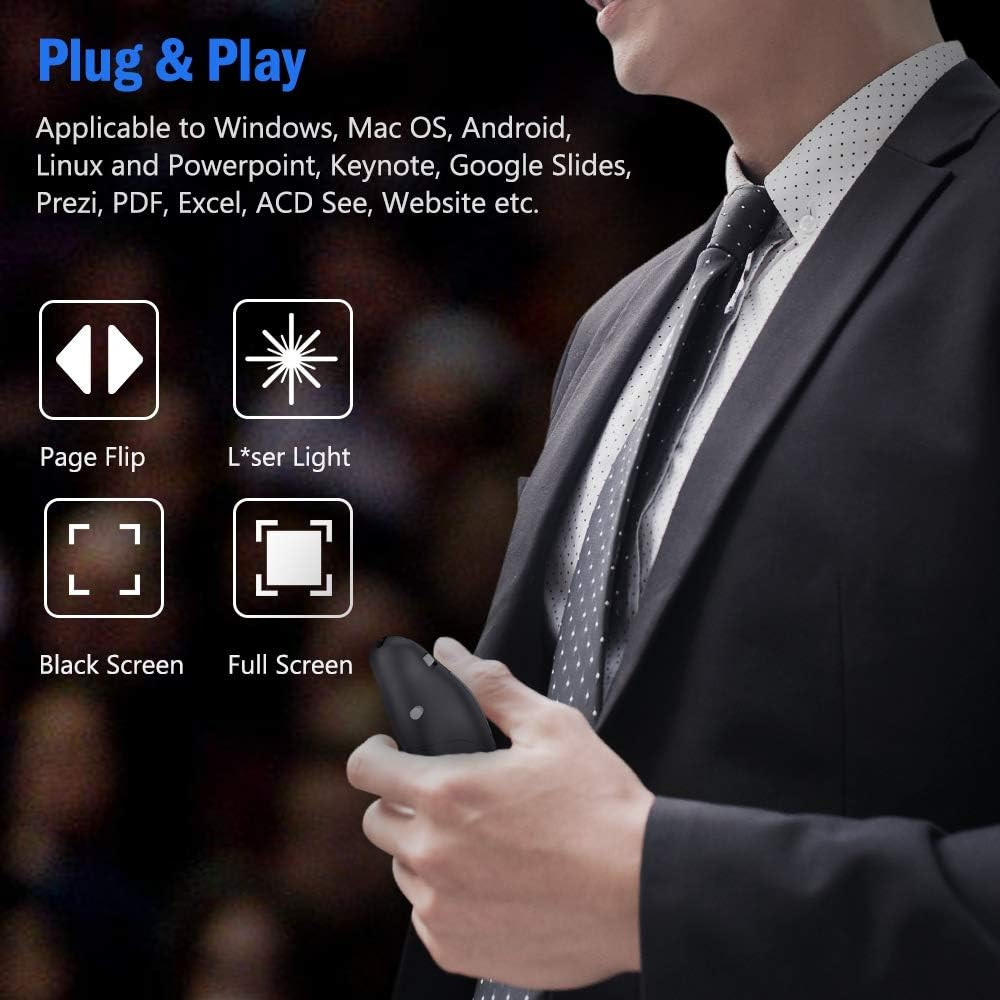 Presentation Remote Clicker, Wireless Presenter for Powerpoint Presentation Remo