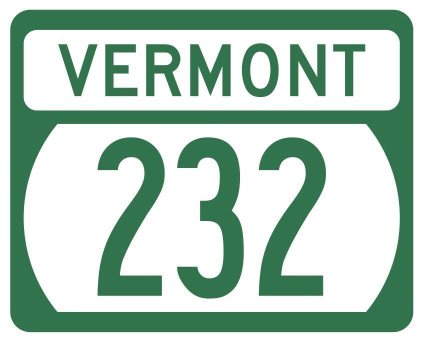 Vermont State Highway 232 Sticker Decal