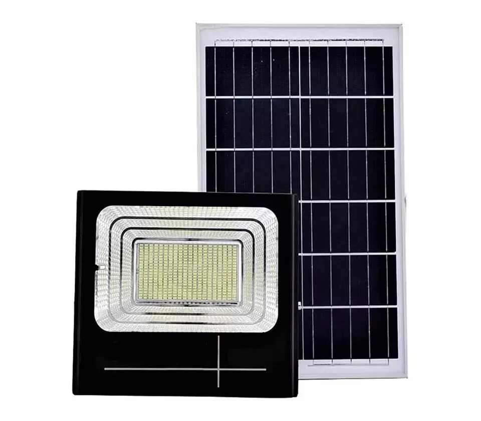 SOLAR HEADLIGHT 200W LED with DUSK SPOTLIGHT PANEL REMOTE CONTROL