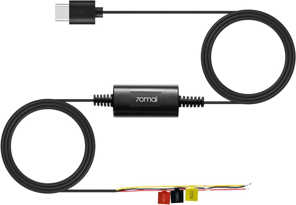 70mai Hardwire Kit UP03, 10ft Type-C Dash black