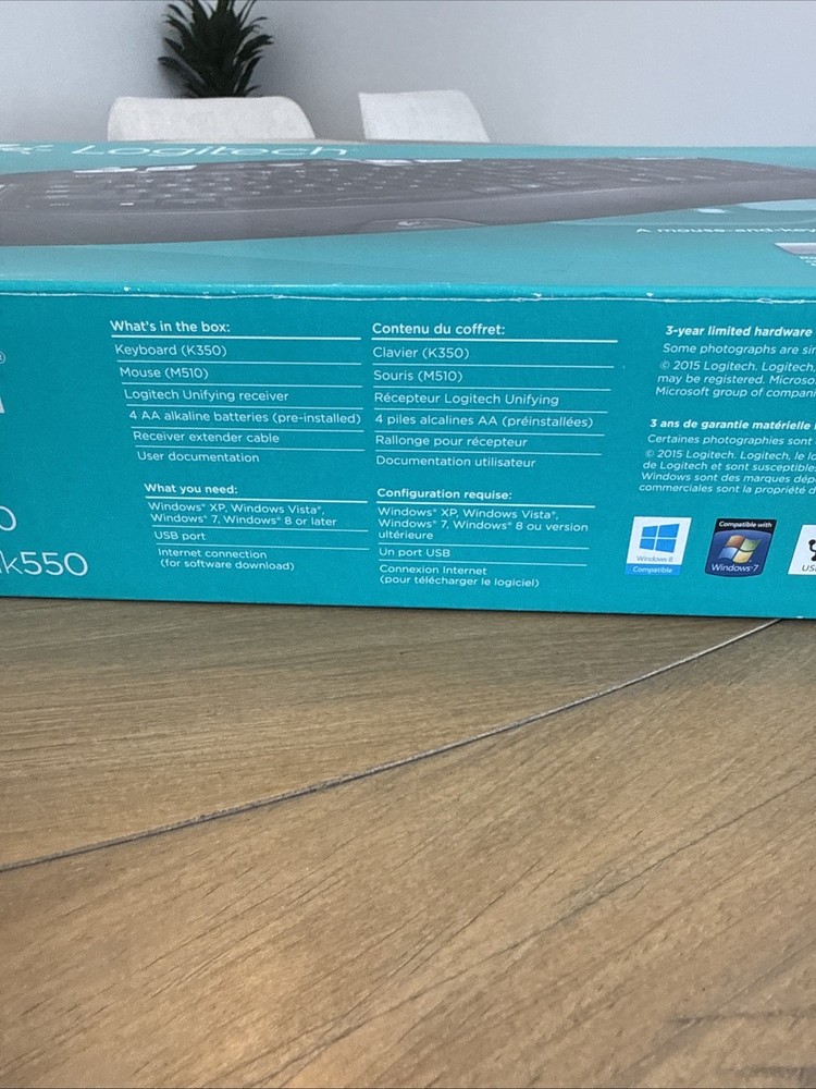 LOGITECH MK550 Wireless Wave Keyboard ONLY NO MOUSE CLEAN W/BOX