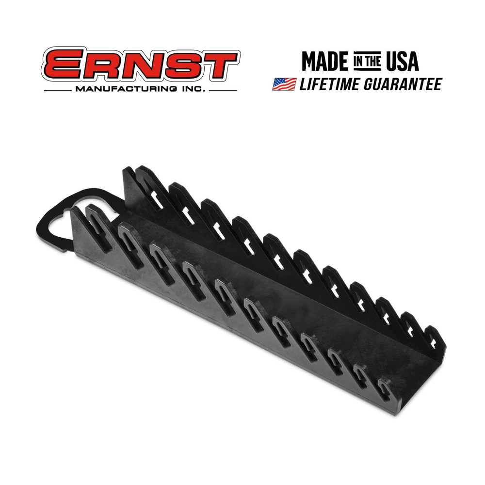 Gripper Stubby Wrench Organizer, 11 Tool, Black