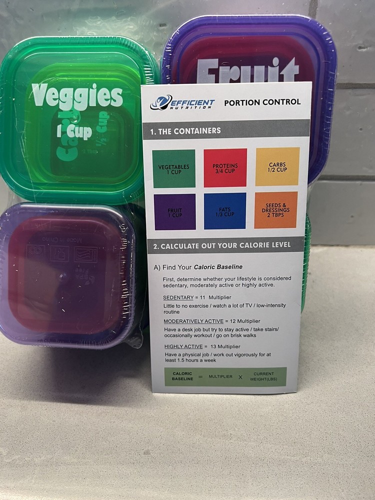 Portion Control Containers, 14 Piece, Efficient Nutrition