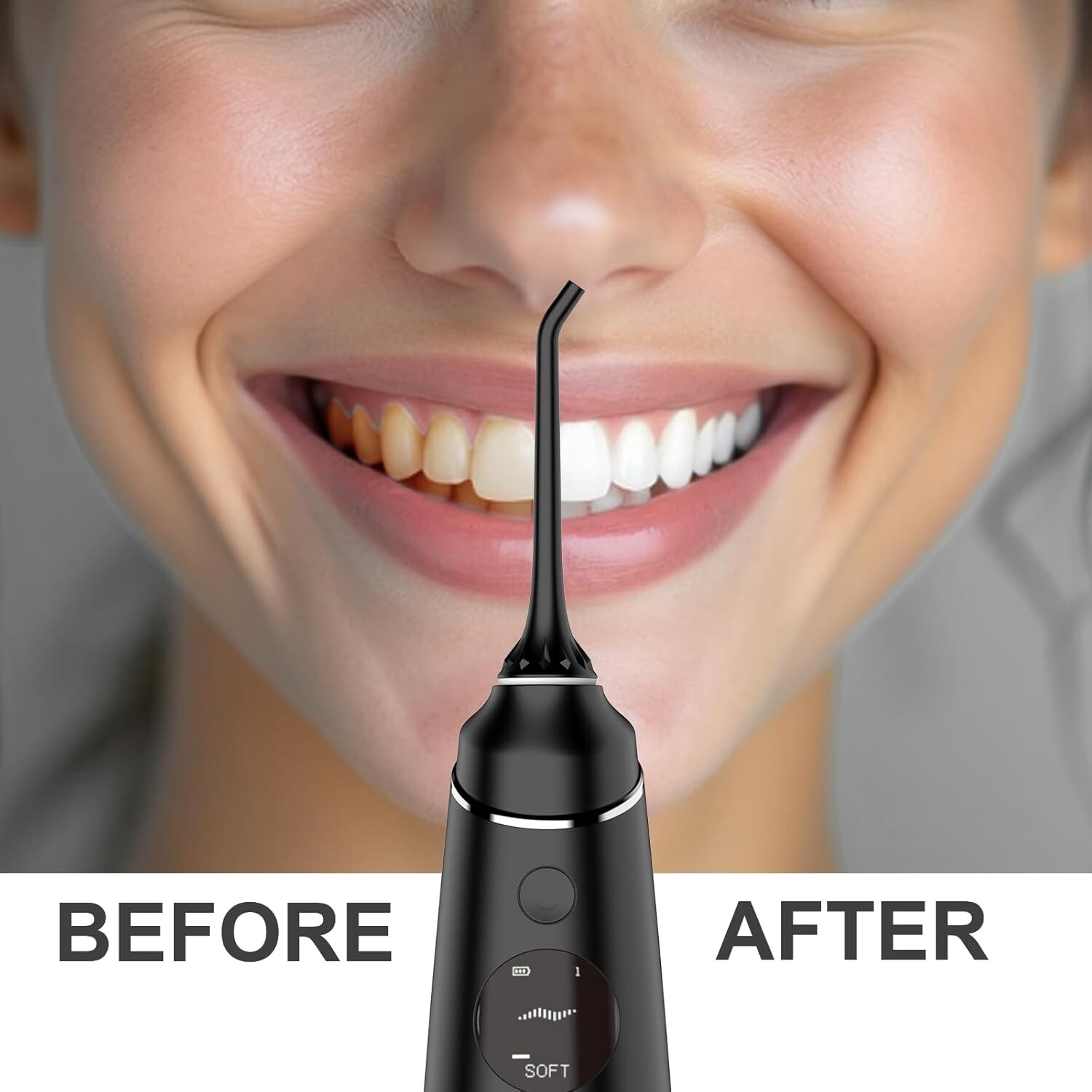 Cordless Rechargeable Water Dental Flosser Oral Irrigator with 4 Modes, 280mL