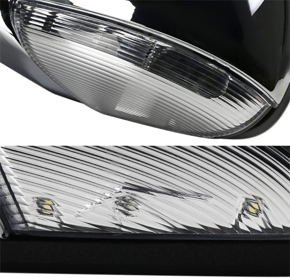 Left Side Mirror For 2013-2019 Ram 1500 Chrome Power Fold +Heated +Temper Sensor