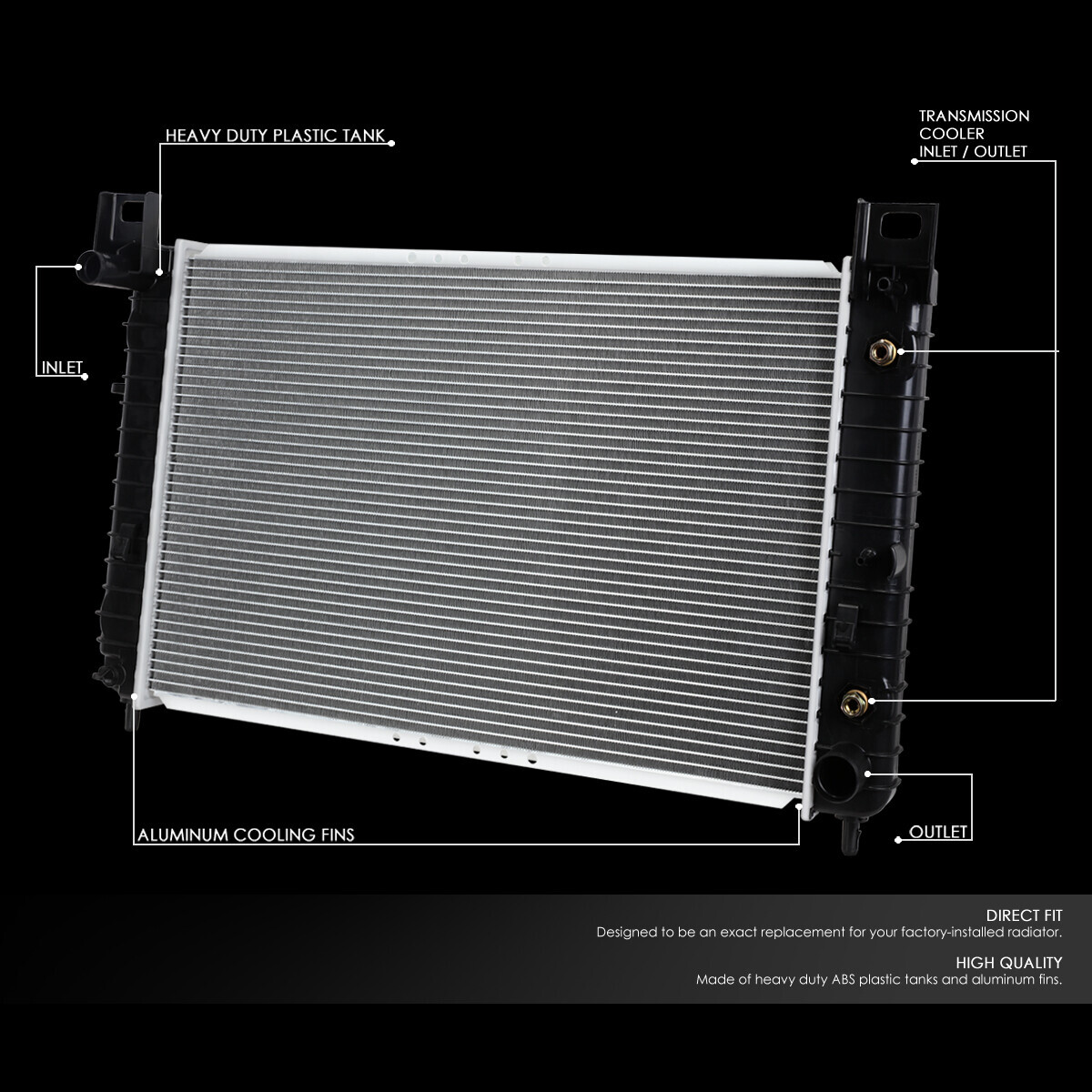 For 1999-2006 Silverado Sierra 4.3 4.8 5.3L AT 28" Aluminum Core Radiator 2334