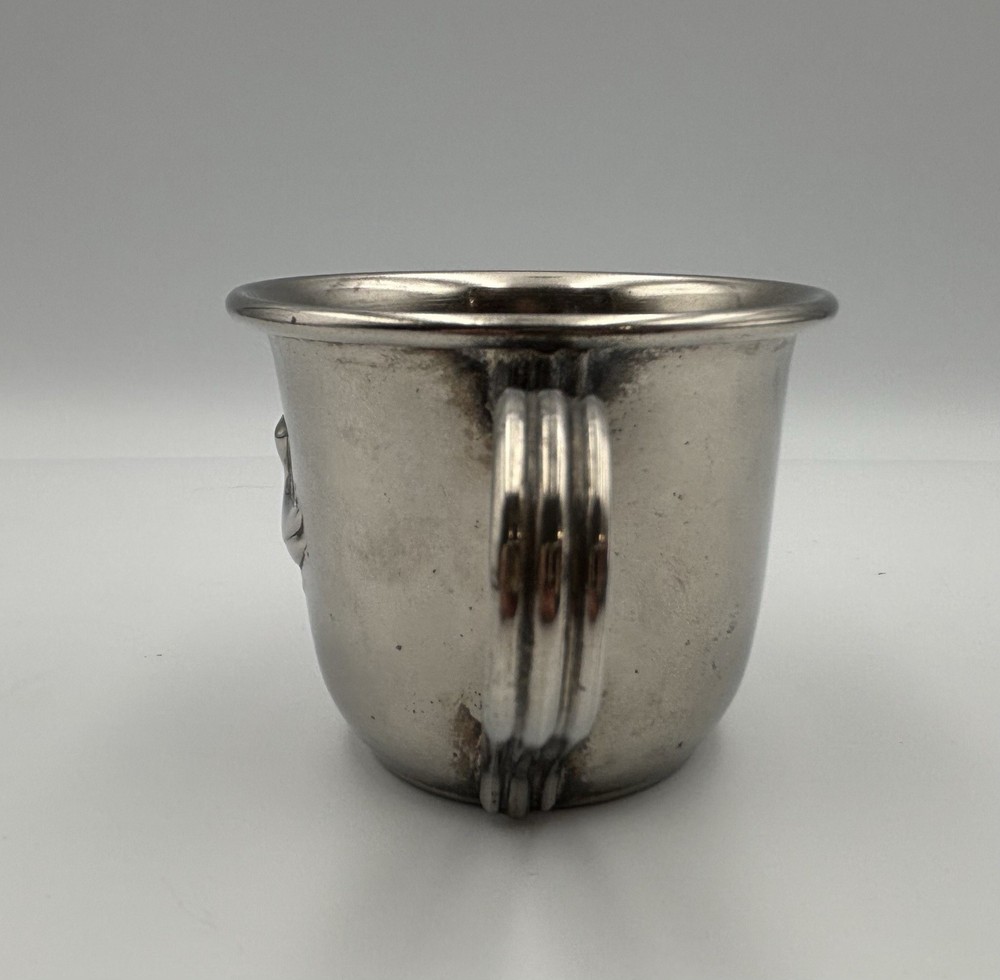 Vintage Silverplate Double Handled Duck Baby Cup Nursery Keepsake Gift Decor