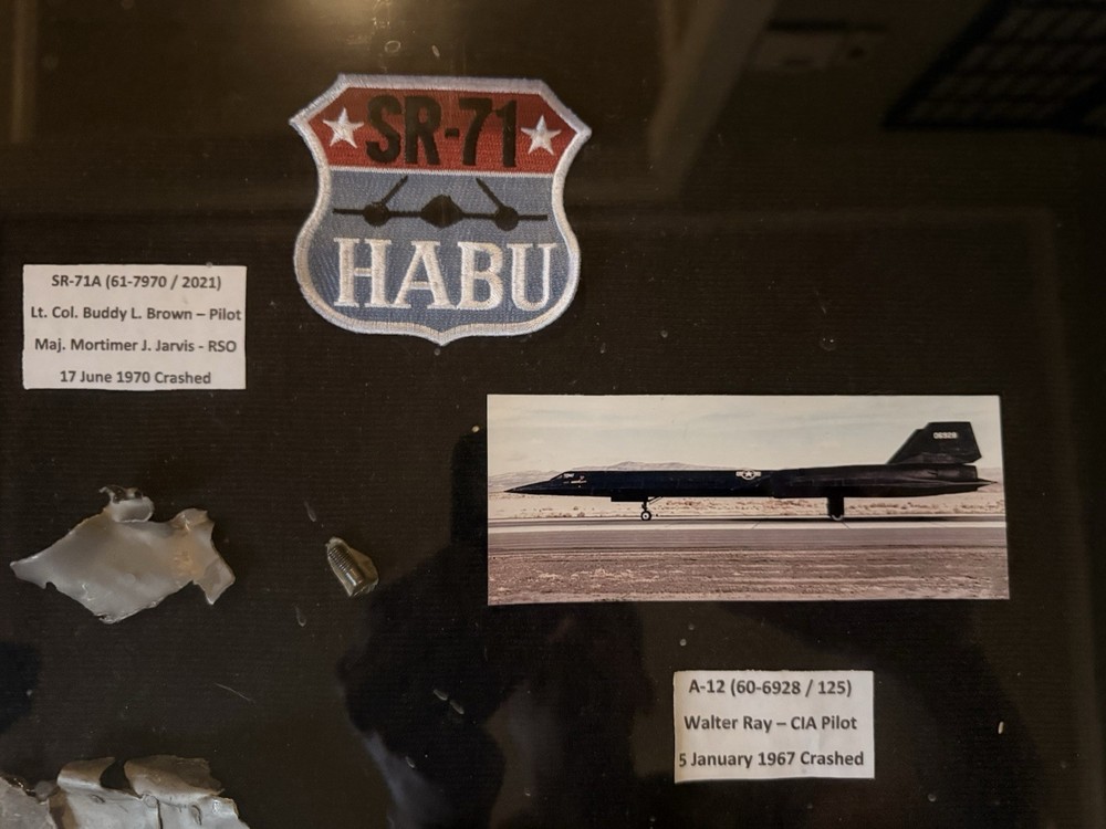 SR-71 Blackbird Wreckage Titanium Shadowbox