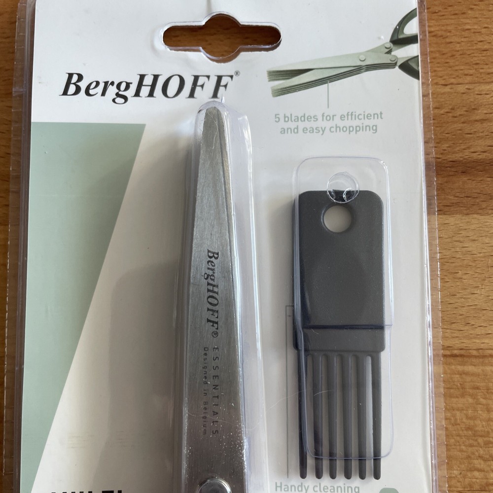 BergHOFF Multi Blade Scissors-5 Blades W/cleaning Brush NIP