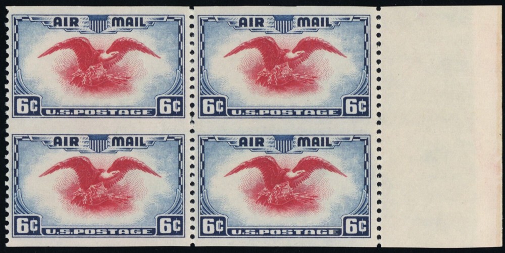 C23a, Mint VF VLH 6¢ Imperforate Between Corner Margin Block - Stuart Katz