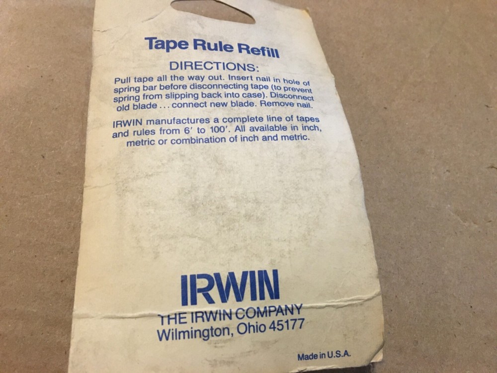 Irwin R316 Power Tape Refill New 16 ft.