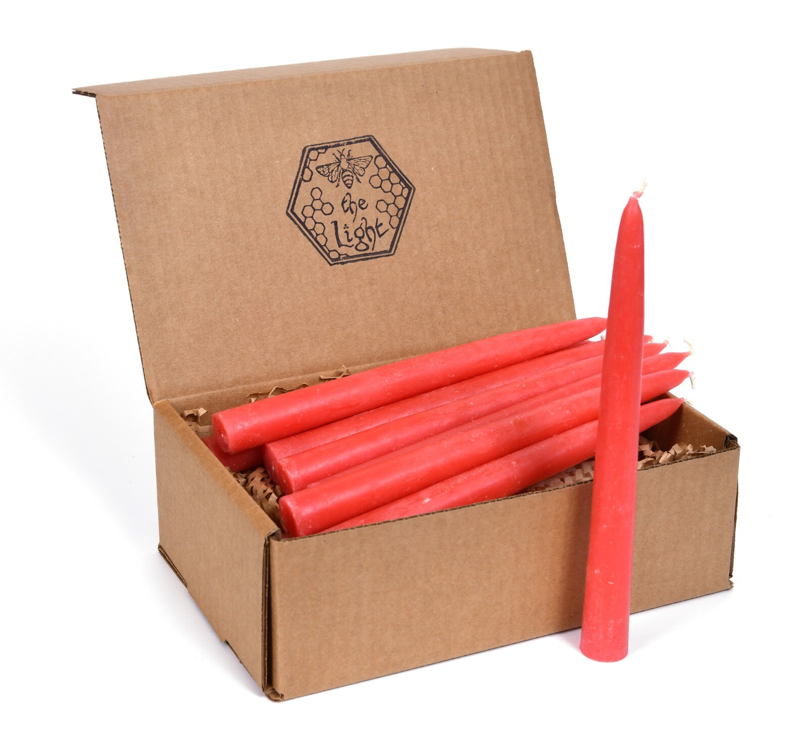 100% Pure Beeswax Taper Candles Dipped Style Unscented Choose Your Color & Size