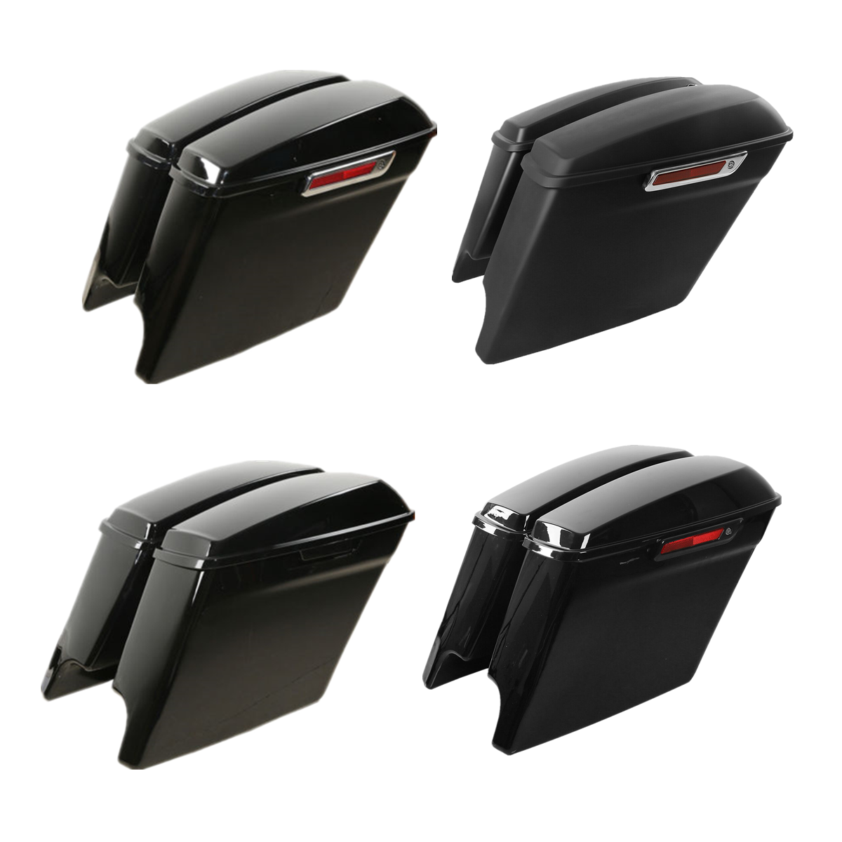 5" Stretched Extended Saddlebags Bags Fit For Harley Touring Road Glide 14-2024