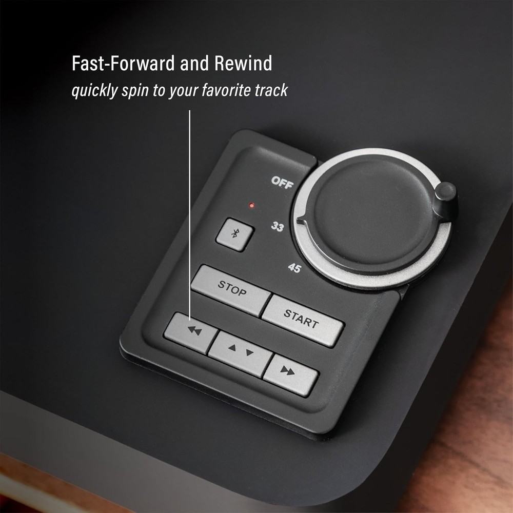 Crosley C300A-BK Fully Automatic Belt-Drive Bluetooth Turntable Record Player, B