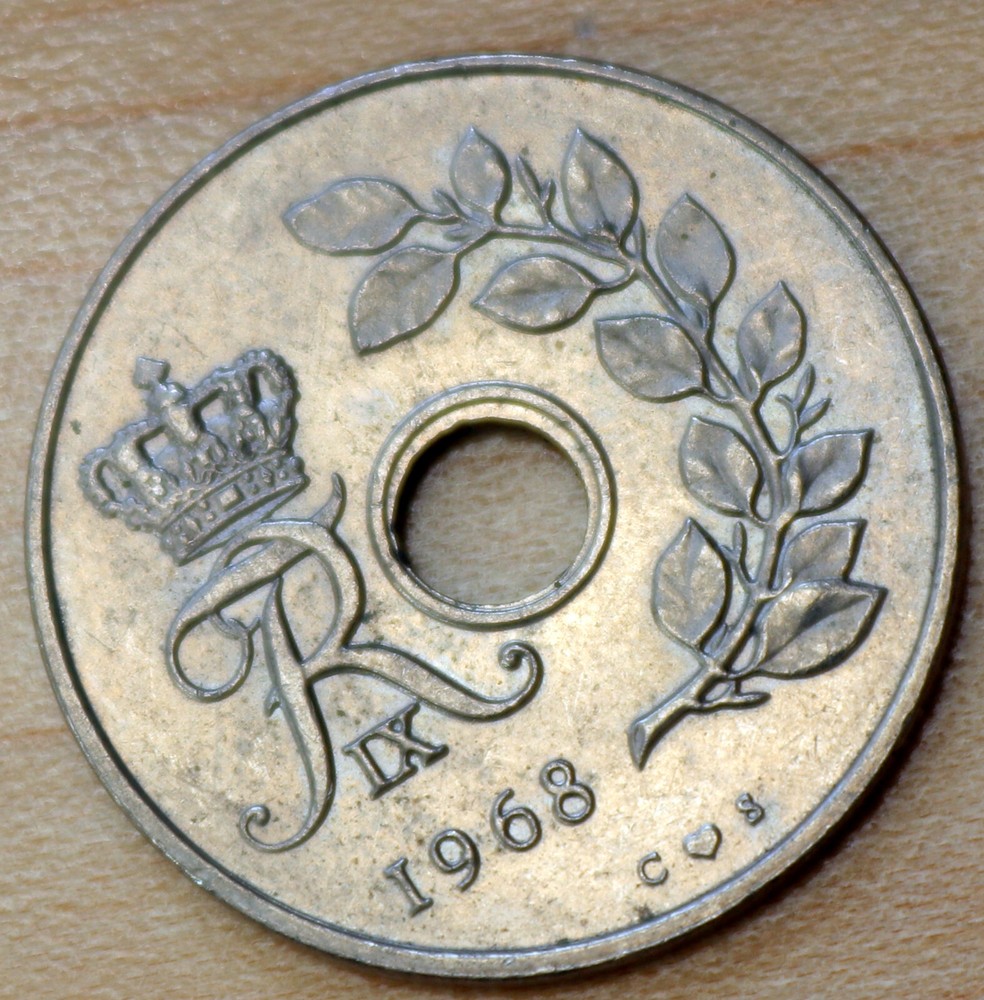 1968 Denmark 25 Ore Unc.