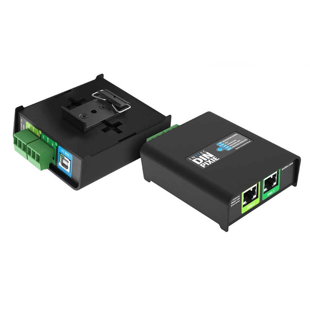 ENTTEC 73539 DIN Pixie 2-Universe DMX LED Pixel Controller