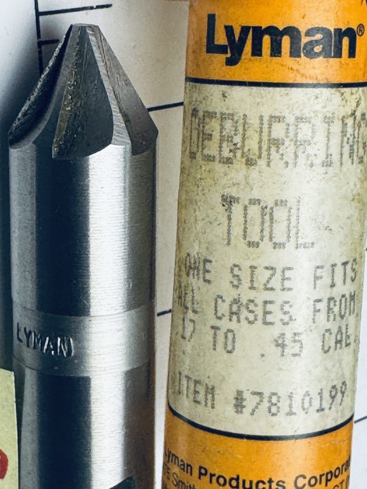 NOS Lyman Chamfer & Deburring Tool .22–.45 Cal Reloading Case Prep #7810199 New