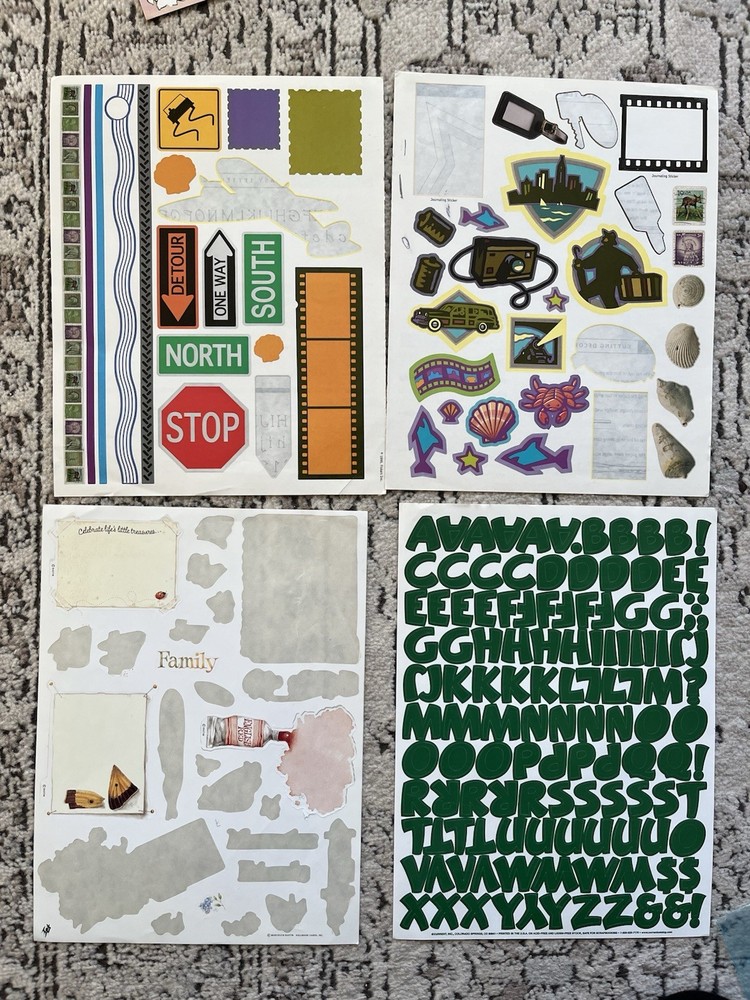 Scrapbooking Materials Bundle - Paper and Stickers