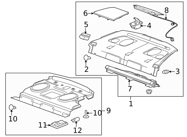 Genuine GM Pkg Tray Trim 09076321