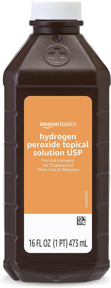 Hydrogen Peroxide Topical Solution USP, First Aid Antiseptic for Cuts, Scrapes a