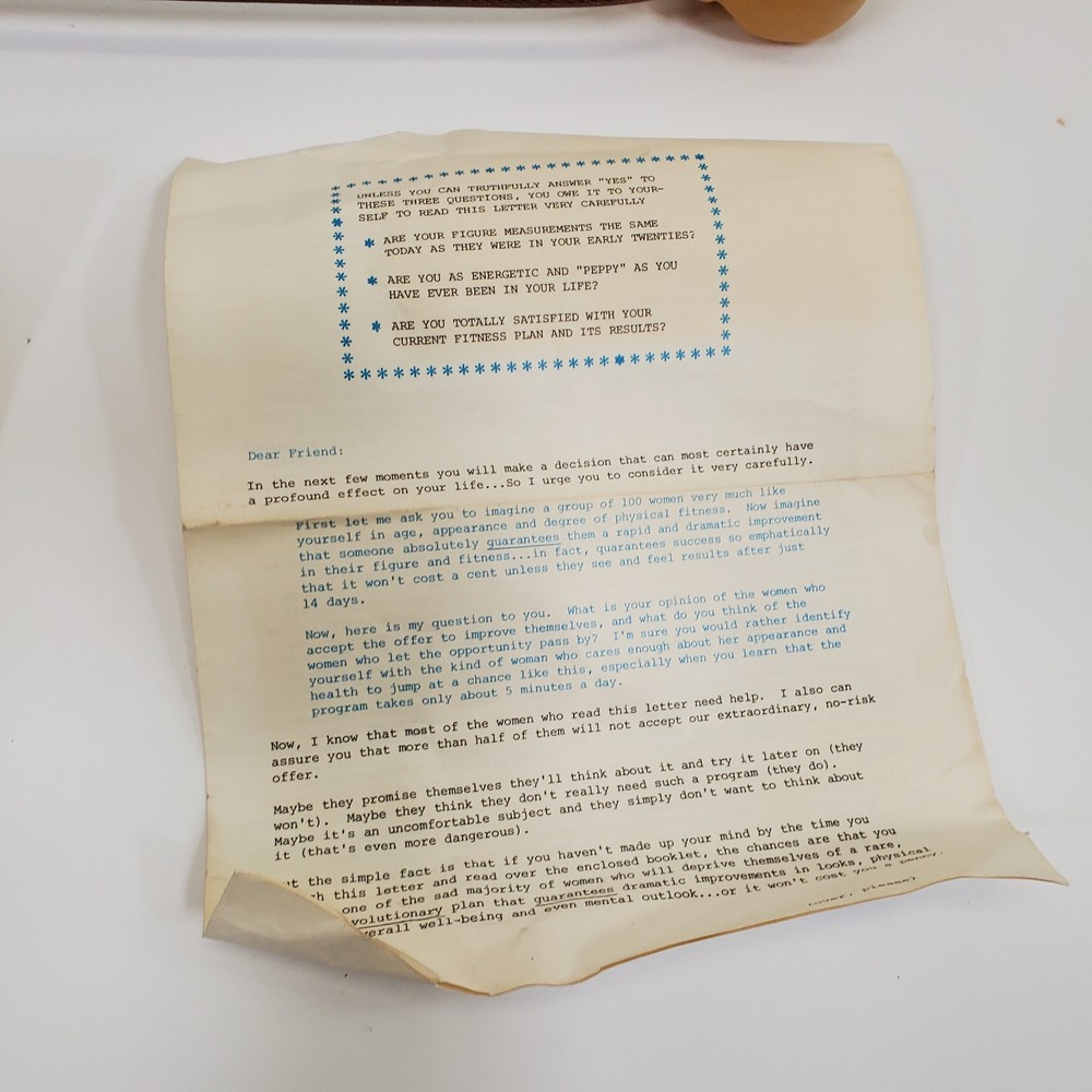 Vintage 70s Lady Bullworker Isometric Exercise Kit Complete w Case Chart Book