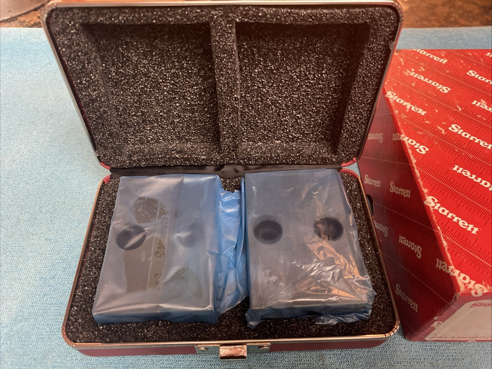 Starrett 706BZ Hardened Steel Inspection Inch Blocks - Matched Pair 1 x 2 x 3"