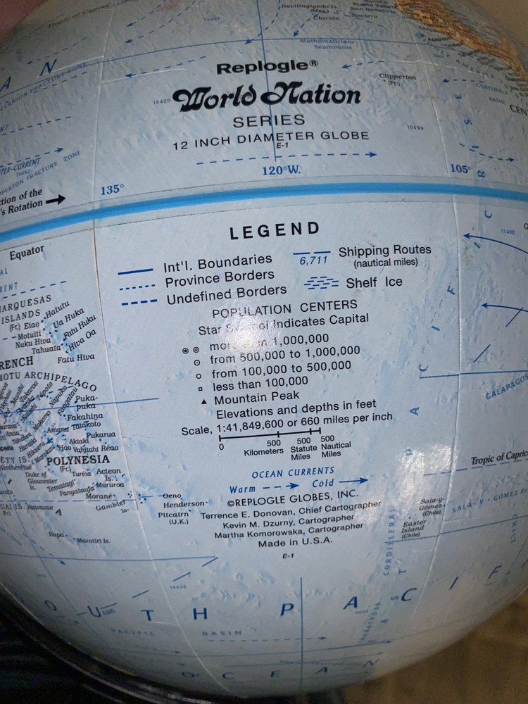 World Globe Replogle 12 Inch Diameter Globe World Classic Series Plastic Base
