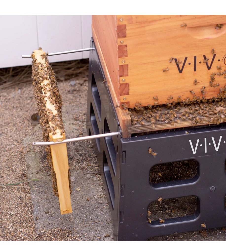 VIVO Black Plastic Bee Hive Stand | Beekeeping Hive Support Tool