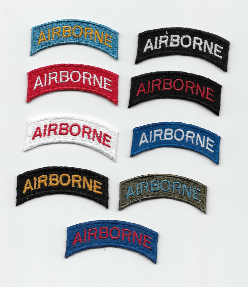 AIRBORNE TAB PATCHES - 9 TABS NEW CONDITION