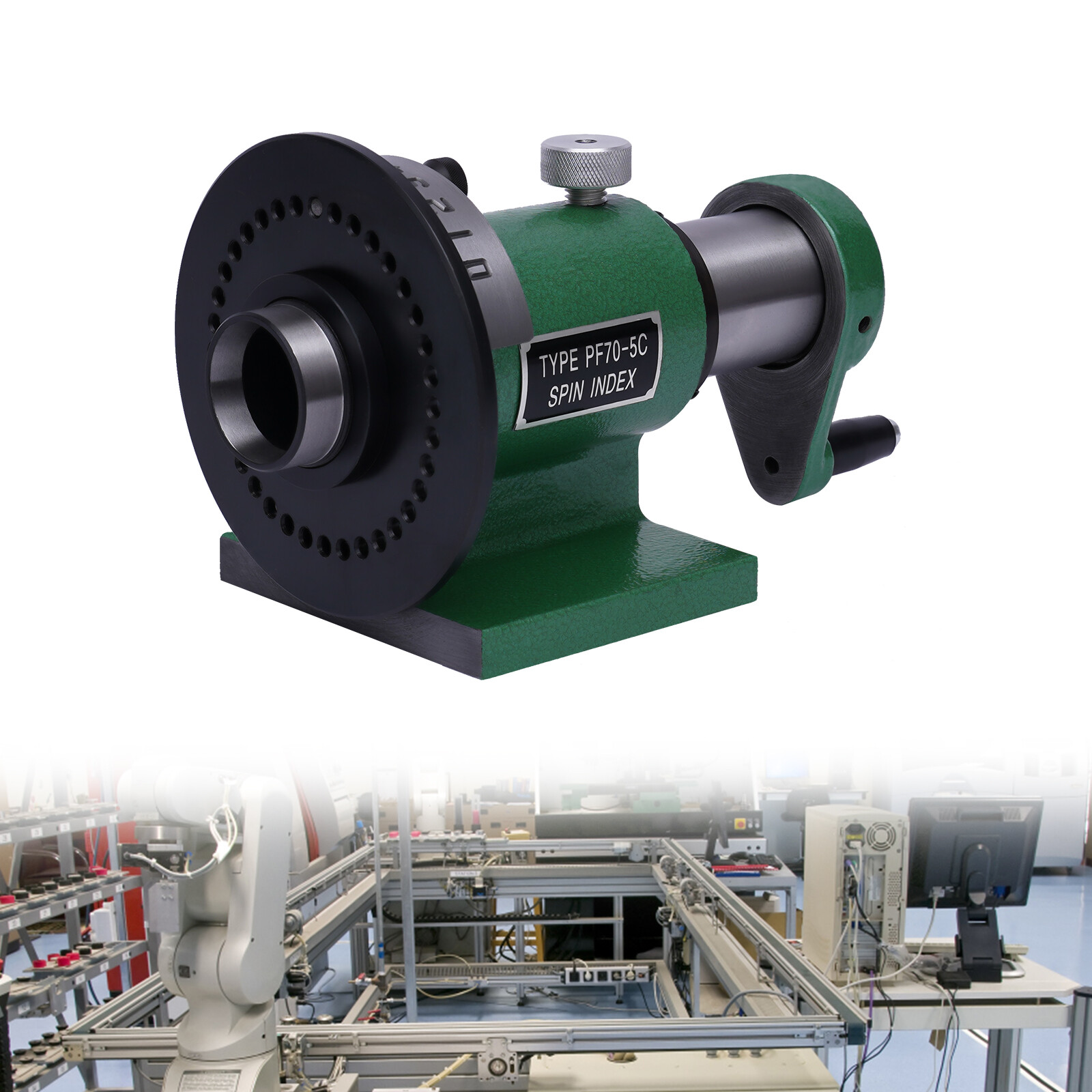 5C SPIN INDEXING FIXTURE W/ HARDINGE 5C COLLET Indexing Head Jigs Fixture Chuck