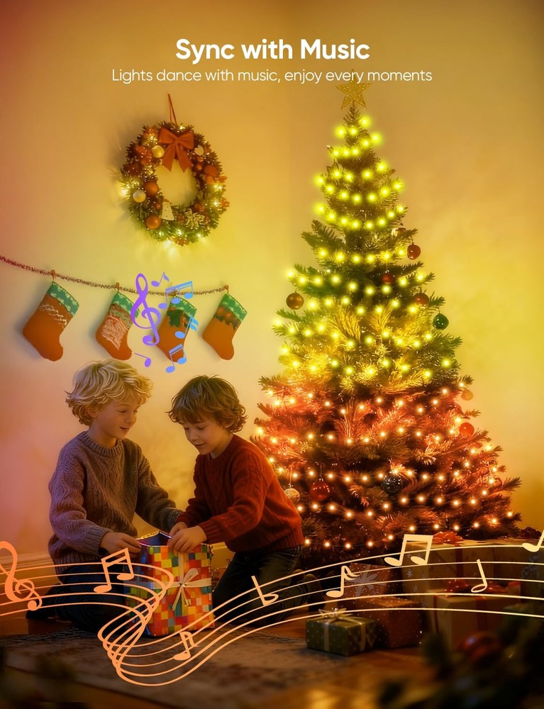 Christmas String Lights,134 FT 400 LED Outdoor String Lights, 111 Scene Modes...