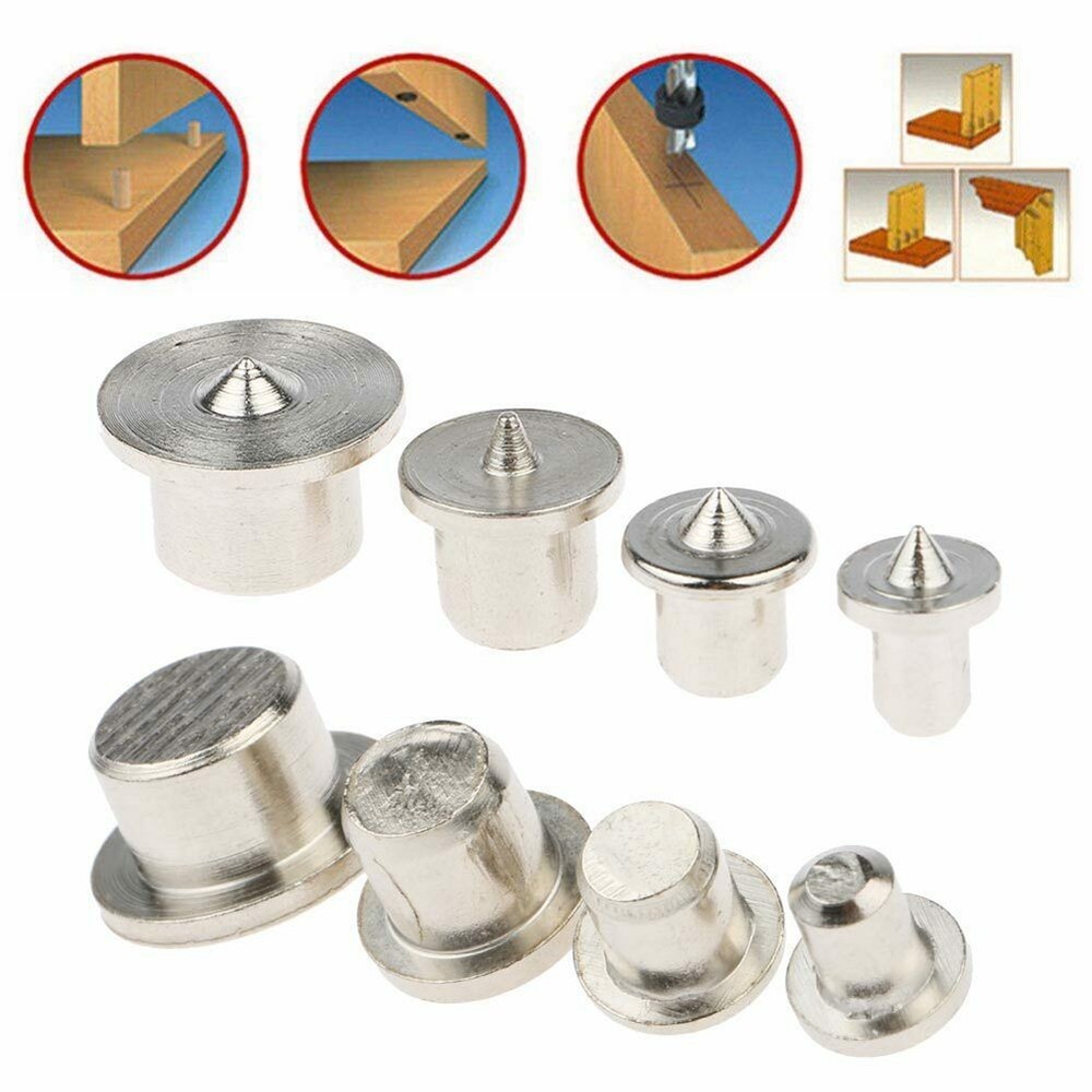Dowel Centre Point Marker Hole Chrome plating Solid 8mm 12mm Points Pin Wood