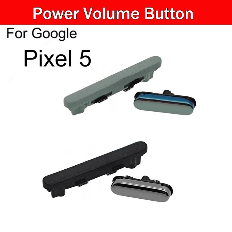 For Google Pixel 5 Power Volume Buttons Side Key Replacement Set Black Green
