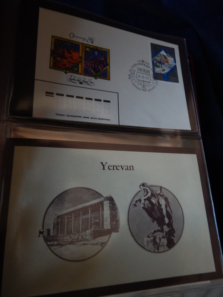 Olympics '80 Russia USSR stamp album 79 FDC sheets COMPLETE w/ Dust cover
