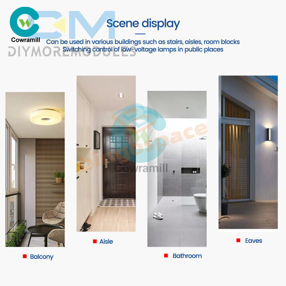 AC85-265V Infrared PIR Motion Induction Sensor 360° Detection For Ceiling Light