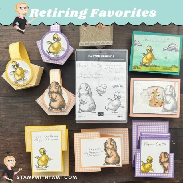 Stampin Up! EASTER FRIENDS Stamp Set & Pretty DSP. #346