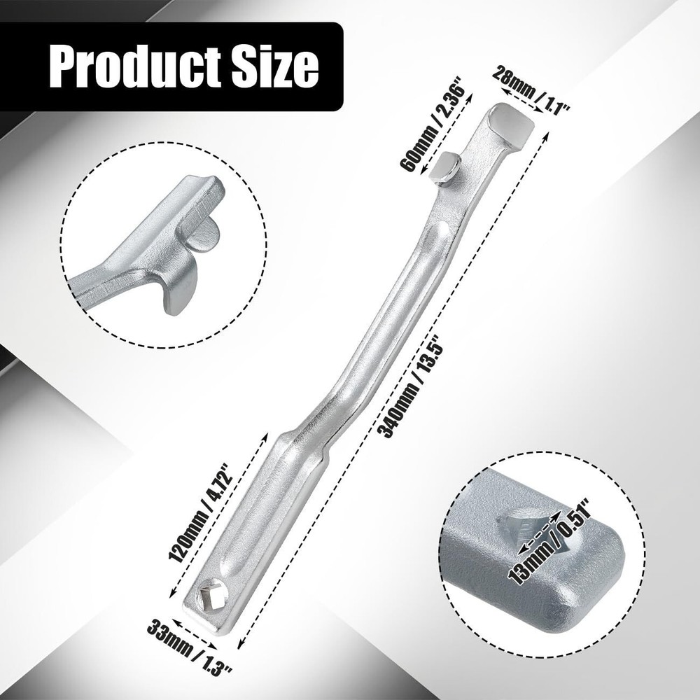 Universal Wrench Extender Tool Bar Extra Long Torque Adaptor Wrench Extension