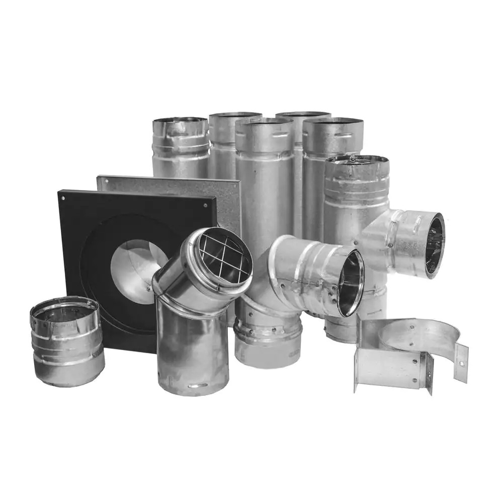 Pelletvent for Multi-Fuel 4In. Diameter Horizontal Kit