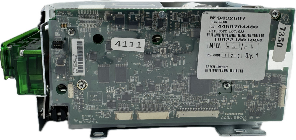 NCR Sankyo Card Reader, UIMCRW 2 Track, Smart Standard Shutter 445-0704480